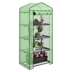 Mini invernadero de Interior para uso doméstico, invernadero de 4 niveles para plantas de jardín de plástico con estante - Product Image 1