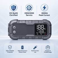 Démarreur de Voiture Portable Robuste 10L Essence, Charge Rapide PD 65W, Batterie d'appoint 20000mAh, Crête 3000A