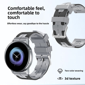 Factory Proudce 12mm 16mm18mm 20mm 22mm Doble Color TPU Silicona Reloj resistente al agua <span class=keywords><strong>Correa</strong></span> Roej Straps - Product Image 3
