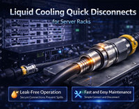 UQD-B04 Quick Disconnect Non-drip Liquid Cooling Fitting SS316L untuk Rak Server Pusat Data Sesuai Standar OCP