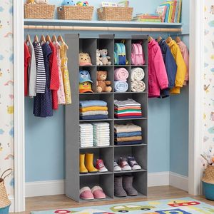 Organizador de Armario Colgante con 16 Compartimentos, 33x15x85cm, Tela No Tejida, Almacenamiento de Ropa, para Dormitorio - Product Image 2