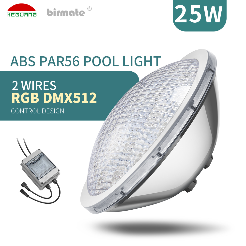 25W RGBW Two-wire DMX Control 316L Stainless Steel IP68 25W Par56 Led Swimming Pool Lights