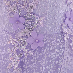 Robe d'été sans manches en dentelle pour bébé, style couture, avec fleurs, idéale pour baptême ou mariage - Product Image 6
