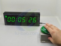 Unit LED Multimode Plastik Isi Ulang 10 Preset 3m Tombol Tekan Eksternal untuk Penghitung Waktu Mundur Acara Kelompok di Kelas