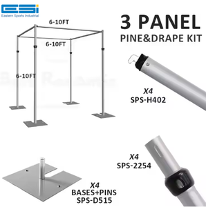 <b>ESI</b> Pipe and Drape Stand with Aluminum Bases for Stability and Safety Simple Design - Product Image 6