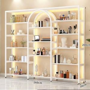 Vitrine d'exposition multi-niveaux éclairée pour salon de beauté, salon de manucure, contient du vernis à ongles, du gel, des cosmétiques, étagère de rangement commerciale - Product Image 6