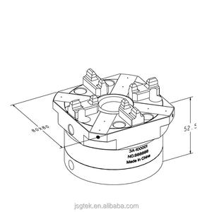 <span class=keywords><strong>EROWA</strong></span> Compatible ITS Fixation Pneumatique, Mandrin à Centrage Automatique à 4 Mâchoires pour Centre d'Usinage EDM et CNC - Product Image 2