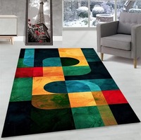 Tapis en marbre de luxe noir et or, tapis abstrait moderne, tapis géométrique pour salon, tapis élégant antidérapant, décoration intérieure