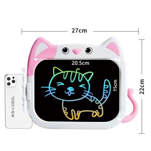 Enfants éducation jouet cadeaux incroyables forme de chat 10 pouces Doodle conseil coloré enfant en bas âge LCD tablette d'écriture - Product Image 4