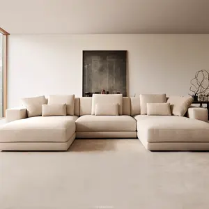 Italian Luxury U-shaped Corner Sofa Set Furniture Living Room High Quality Home Sofa