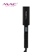Lisseur professionnel à logo personnalisé, fer plat rapide, plaques flottantes en titane avec revêtement en tourmaline noire, lisseur pour cheveux MAC