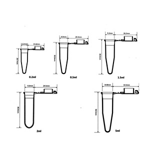 Wantong Medical Centrifuge <b>Tubes</b> 0.2ml 0.5ml 1.5ml 2ml 5ml <b>Plastic</b> Premium Grade Lab Use - Product Image 1