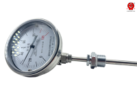 Thermomètre bimétallique industriel robuste à montage sur filetage fixe WSS-483 en acier inoxydable pour processus