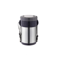 Pot à lunch Tiffin Bento en acier inoxydable 2L Fiole à vide isolée à double paroi pour aliments chauds avec cuillère Récipient alimentaire