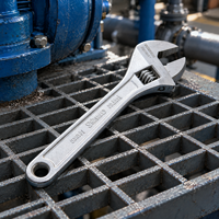Clé à molette réglable en acier au carbone de qualité industrielle, capacité de couple maximale de 1000 lb-in, pour la réparation de machines, l'atelier et l'utilisation professionnelle