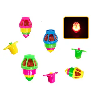 LED Light Up Flashing UFO Spinning Tops with Gyroscope Novelty Bulk Toys Party Favors