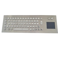 Clavier monté sur panneau mécanique en métal d'acier inoxydable de 65 touches imperméables avec la boule de commande ou le touchpad pour la sélection