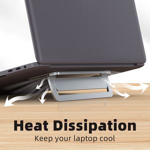 Có thể gập lại máy tính xách tay đứng Chiều cao có thể điều chỉnh Ergonomic máy tính đứng cho bàn Nhôm xách tay máy tính xách tay Riser chủ núi - Product Image 2