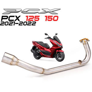 Pour PCX125 PCX150 PCX <span class=keywords><strong>125</strong></span> 150 <span class=keywords><strong>2021</strong></span> - 2022 Moto R11 Échappement complet Système d'échappement silencieux Tuyau avant intermédiaire - Product Image 2