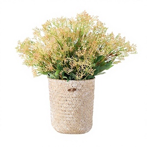 Bouquet de feuilles de fruits sauvages artificiels, style pastoral, pour salon, table à manger, mariage, <span class=keywords><strong>plante</strong></span> <span class=keywords><strong>verte</strong></span> en pot - Product Image 1