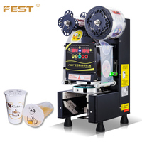 Máquina de selagem manual automática de copos, máquina seladora de copos boba para chá e loja