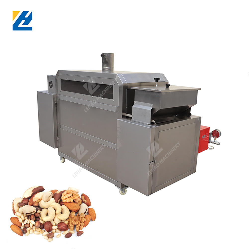 Professional Sesame Groundnuts Roasting Machine Gas Continuous