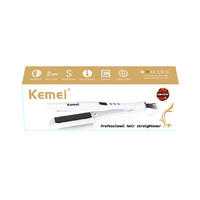 Lisseur de cheveux en céramique PTC pour femmes KEMEI Km-2238, chauffage rapide réglable à 360° °   Enrouleur de câble d'alimentation pivotant CE en gros