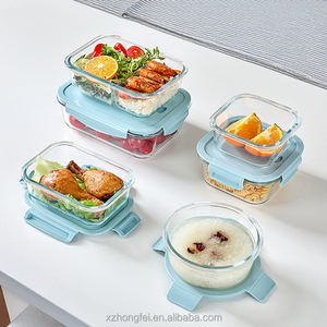 Ronde Glazen Lunchbox Met Magnetronbestendig En Hittebestendig Plastic Deksel Voor Lunch-En Dineropslag Of Koeling - Product Image 6