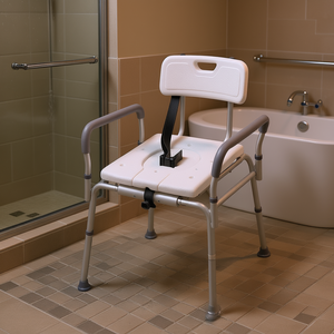 Silla de Ducha con Asiento Recortado y Respaldo Reversible, Equipo de Seguridad para Baño, Capacidad de 250 Kg, Estilo Moderno - Product Image 2
