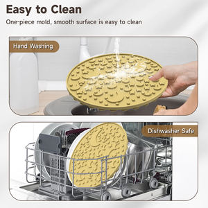 Muestra suave, todo en uno, antideslizante, comedero lento para mascotas, tazón para perros, alfombrilla para lamer mascotas, tazón de comida para perros de silicona de grado alimenticio - Product Image 2