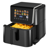 Nouvelle Arrivée Friteuse à Air Numérique 9L en Acier Inoxydable, Friteuse Intelligente à Air Chaud Rapide, Appareil de Cuisine Domestique