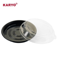 KARYO 201 Blister de luxe PET jetable nourriture japonaise repas boîte à lunch conteneur en plastique à emporter plateau à sushi avec couvercle anti-buée