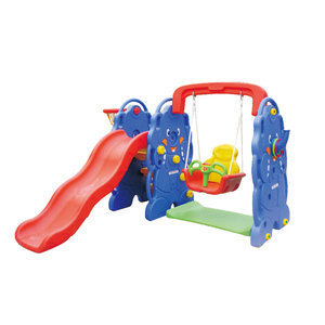 Attrezzatura per Parco Giochi Interno per <span class=keywords><strong>Bambini</strong></span> <span class=keywords><strong>dell</strong></span>'<span class=keywords><strong>Asilo</strong></span>, Combinazione di Scivolo e Altalena in Plastica per 2 <span class=keywords><strong>Bambini</strong></span>, Personalizzabile con Piscina di Palline, 1-5 Anni - Product Image 3