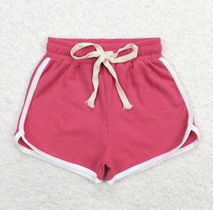 Toddler Girls Waffle Knit <b>Athletic</b> Running Elastic Waist Breathable Bottoms Shorts - Product Image 5