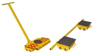 Juego de Carretillas de Carga Resistentes de 15T, Patines Industriales para Mover Máquinas con Ruedas de PU y Rieles de Unión - Product Image 5