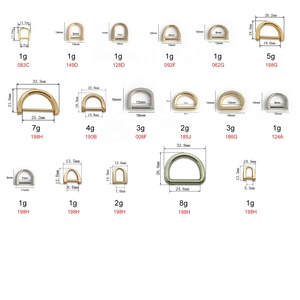 Tam giác phẳng Kim loại nặng D Nhẫn Khóa hàn Đầu nối vòng hình chữ D có dây đeo vít - Product Image 5