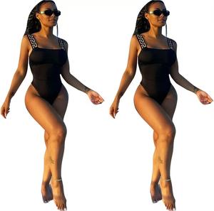 <span class=keywords><strong>Traje</strong></span> de Baño Sexy para Mujer, Color en Contraste, Clásico, Sin Mangas, Estilo Halter, Espalda Descubierta, Ombligo Descubierto, <span class=keywords><strong>Traje</strong></span> de Baño de Una Pieza - Product Image 2