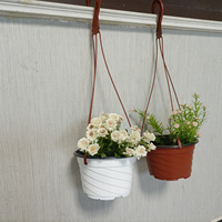 Fournitures de jardin de haute qualité fabrication Pots de fleurs suspendus paniers suspendus jardinière mur décoratif Pot de fleur en plastique