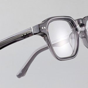 Finewell F3303 Unisex Retro Trendy Oval Acetate Full-Rim Eco-Friendly Anti-Blue Light Prescription Glasses Clear Vision - Product Image 6