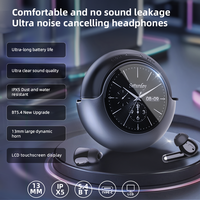 Nouveaux écouteurs intra-auriculaires sans fil TWS de Custom Brand Factory, avec chipset JL, contrôle intelligent par écran, petit écran tactile LCD, OEM ODM