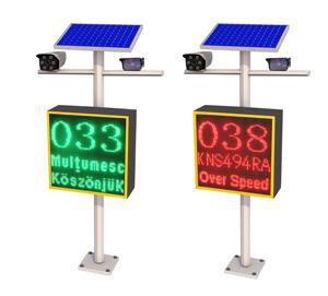 Señales de Radar de Límite de Velocidad con Energía Solar IP54 y Cámara de Velocidad, la Pantalla Muestra la Matrícula, la Velocidad del Vehículo y la Sube a la Plataforma - Product Image 3