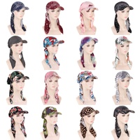 Gorra Plegable de 2 Paneles Personalizada para Mujer, Visera Transpirable con Banda Elástica, Protección UV, Gorro con Pañuelo