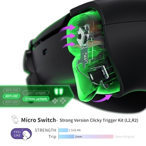 EXtremeRate Micro-Switch Strong Version Mouse Click Bumper Button Hair Trigger Mouse Click Kit pour manette PS5 BDM-030 - Product Image 5