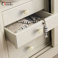 Oukali Moderne Simple Meubles Armoire Poignée Cuisine Tiroir En Alliage De Zinc Boutons Noir Commode Tirer Poignées
