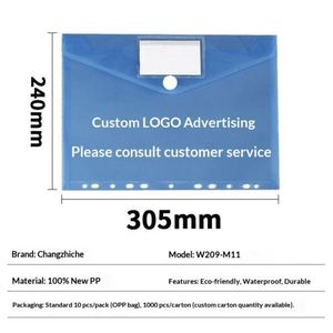 Carpeta de Archivos Transparente de PP al por Mayor, Personalizada con Logotipo Publicitario, 11 Orificios, Carpeta de Hojas Sueltas, Funda para Documentos de 11 Perforaciones - Product Image 4