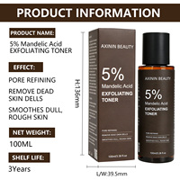 Tonique Exfoliant à l'Acide Mandélique BLIW Marque Privée 100ml – Nettoyage Profond, Hydratant, Brume Faciale Réparatrice