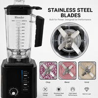 Blender commercial multifonctionnel, mixeur à smoothies haute performance avec 5+ vitesses et récipient sans BPA pour usage domestique