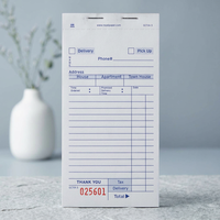 Libro de Recibos de Entrega de 3 Partes con Logotipo Personalizado, Libro de Facturas de Papel Autocopiativo de 2 Partes, Menú de Restaurante, Formulario de Pedido de Venta, Libro de Facturas Fiscales A6