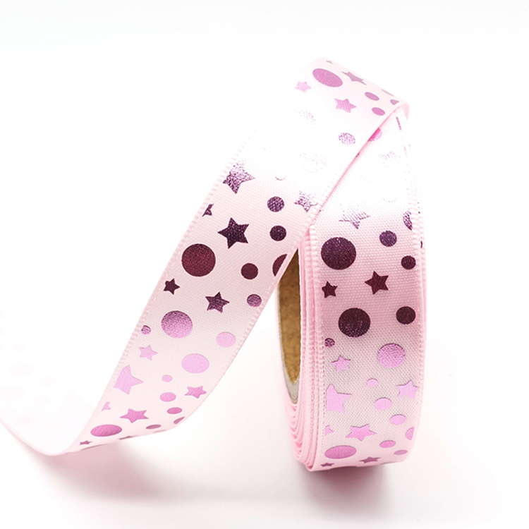 Personnalisé Mariage 5/8 Pouces Large Double Face À Pois Satin Ruban Or Rose