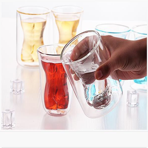 Alta borosilicato a forma di corpo a doppia parete di <span class=keywords><strong>vetro</strong></span> tazza di caffè - Product Image 5